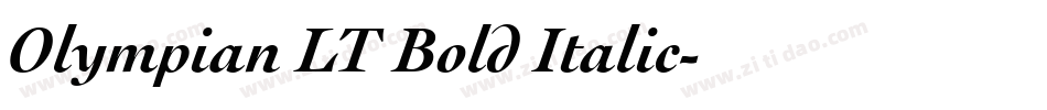 Olympian LT Bold Italic字体转换